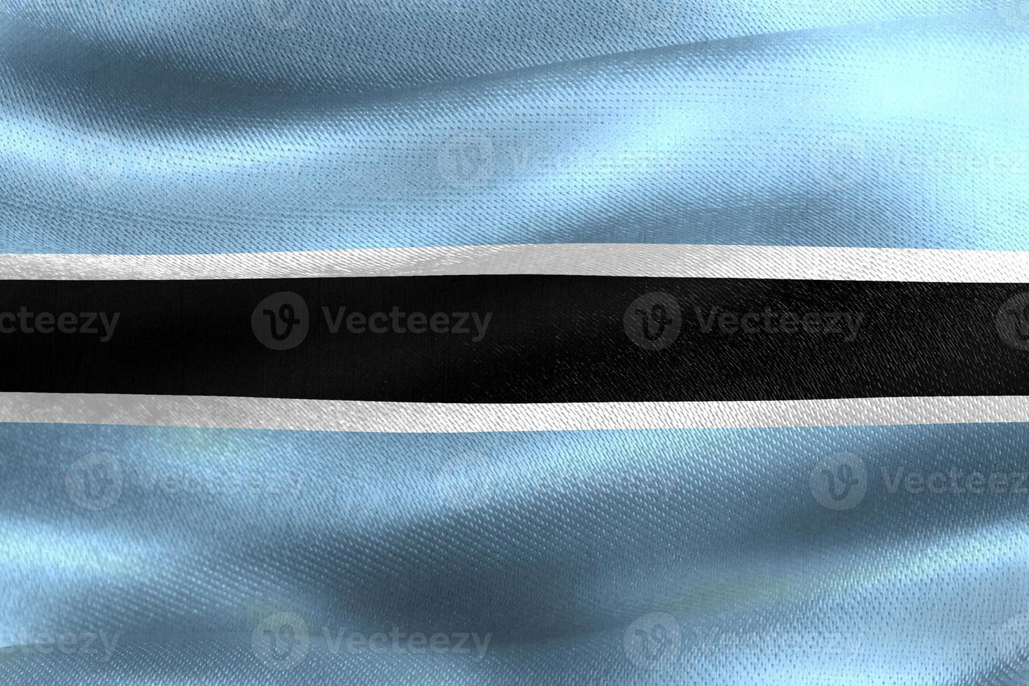 Botswana flag - realistic waving fabric flag photo