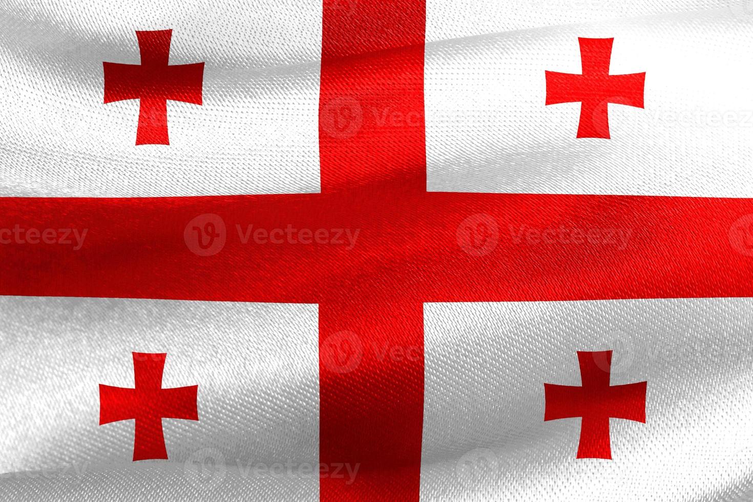 Georgia flag - realistic waving fabric flag photo