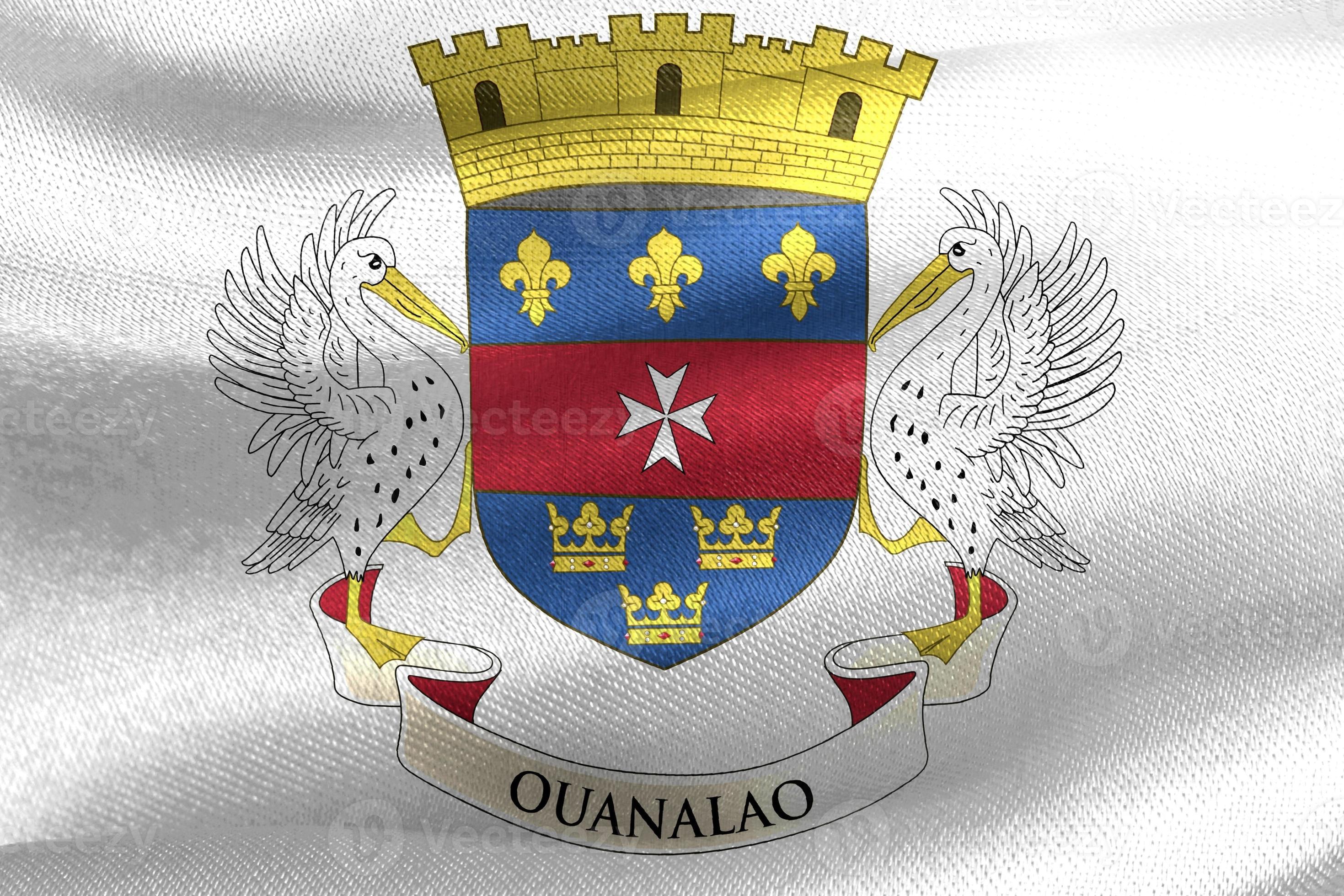 Saint-Barthelemy flag - realistic waving fabric flag 7292477 Stock