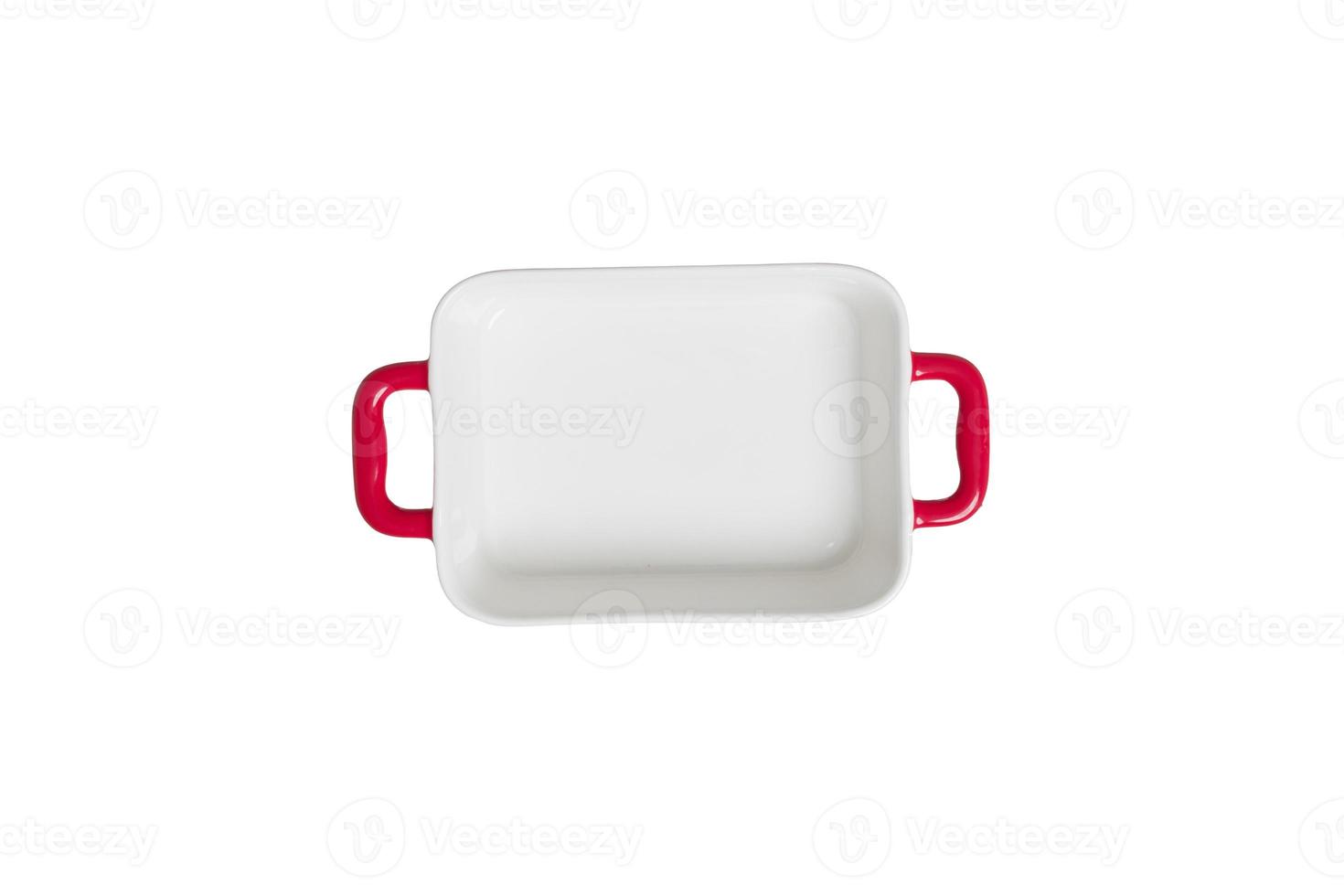 Rejection of plastic concept. Empty plate isolated on white background photo
