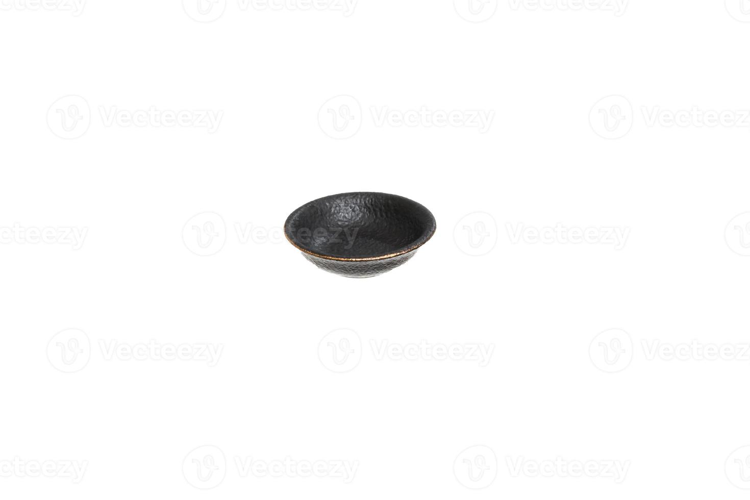 Rejection of plastic concept. Empty plate isolated on white background photo