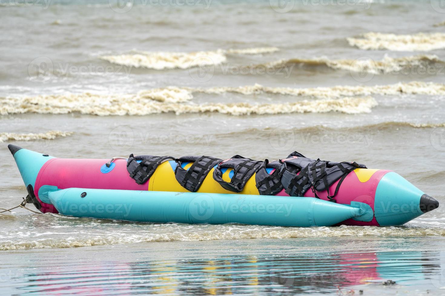 Banana Boat on the beach, Chonburi Province, Thailand photo