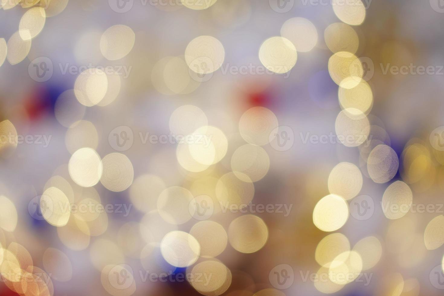 Colourful  Beautiful Blurry circle bokeh, out of focus background in the Christmas concept and theme. photo