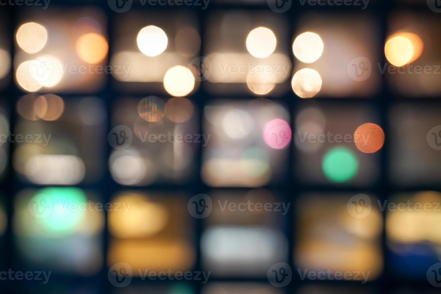 Square window blurry and bokeh behind. photo