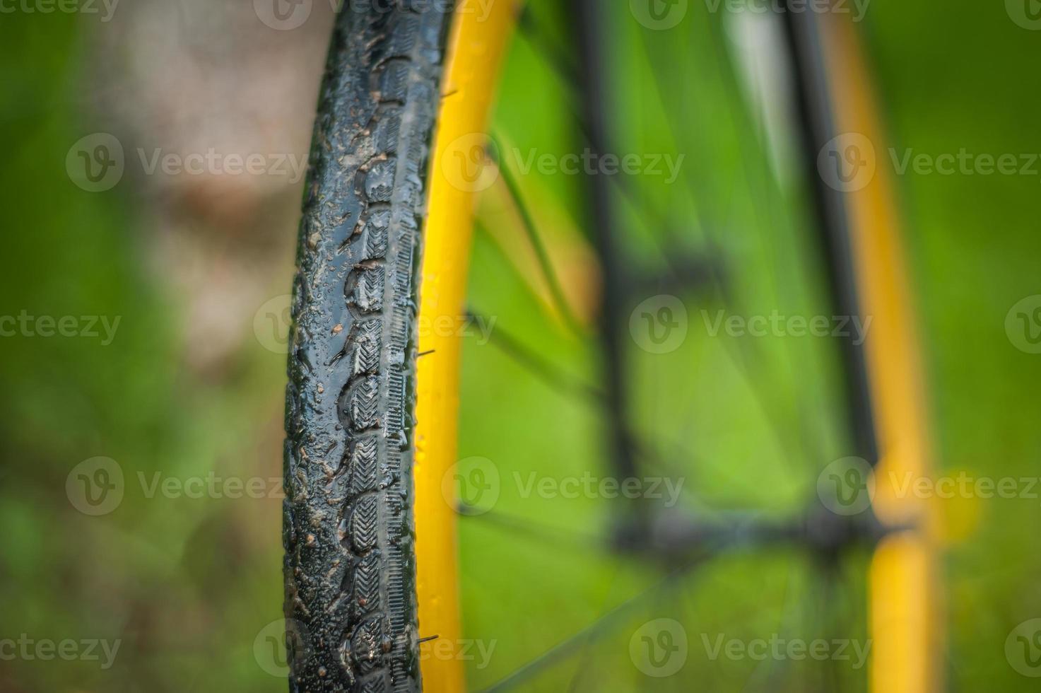 Photo of a Bicycle part, close up.