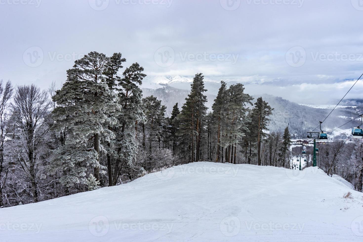 Covered with snow Caucasus mountain photo