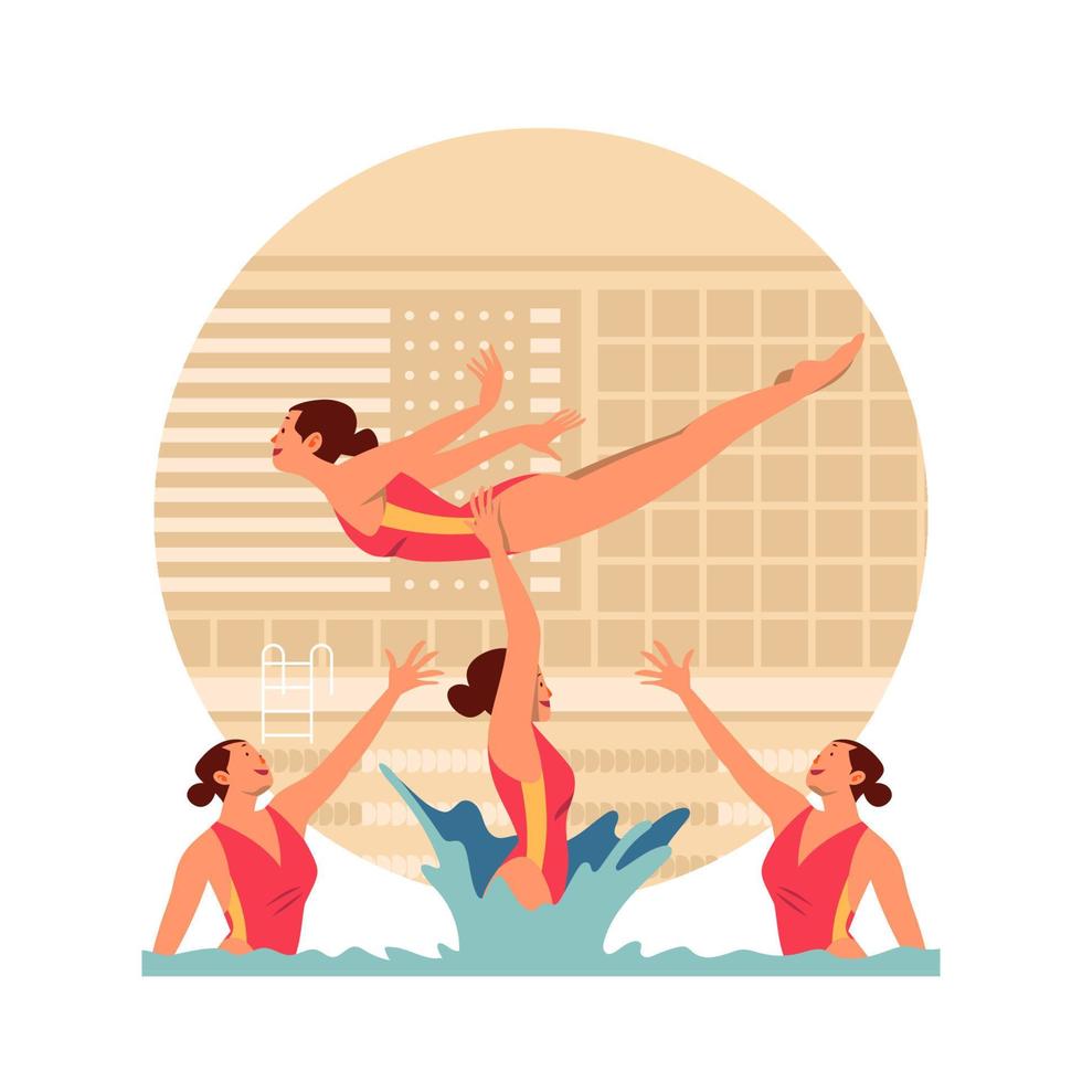 Synchronized Swim Team vector