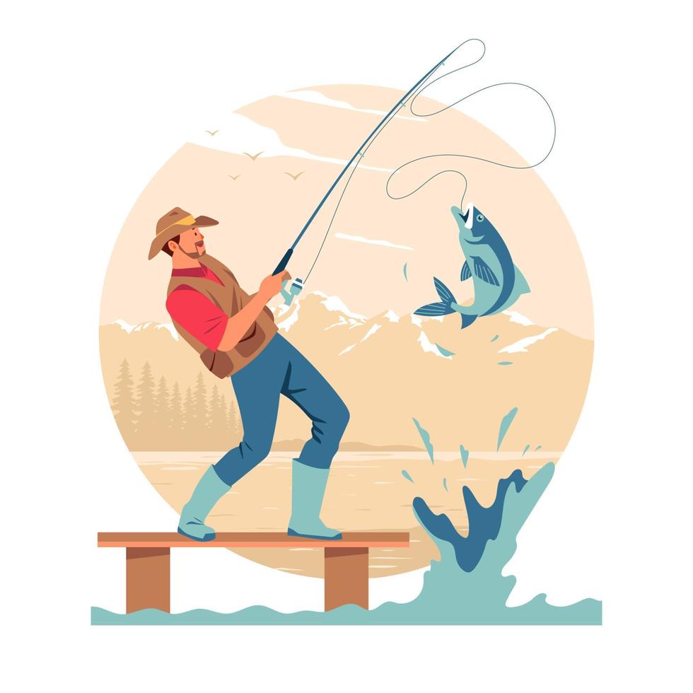 Fish Hunting Vector Art, Icons, and Graphics for Free Download