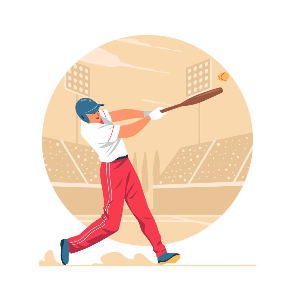 Baseball Player Playing vector