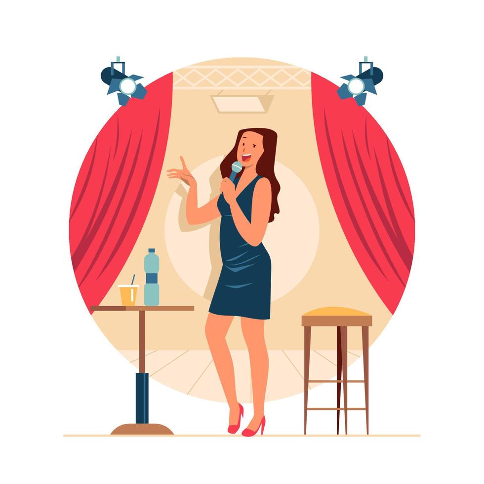 Professional Stand Up Comedian vector
