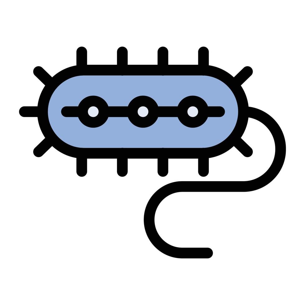 ilustración vectorial de bacterias en un fondo. símbolos de calidad premium. iconos vectoriales para concepto y diseño gráfico. vector