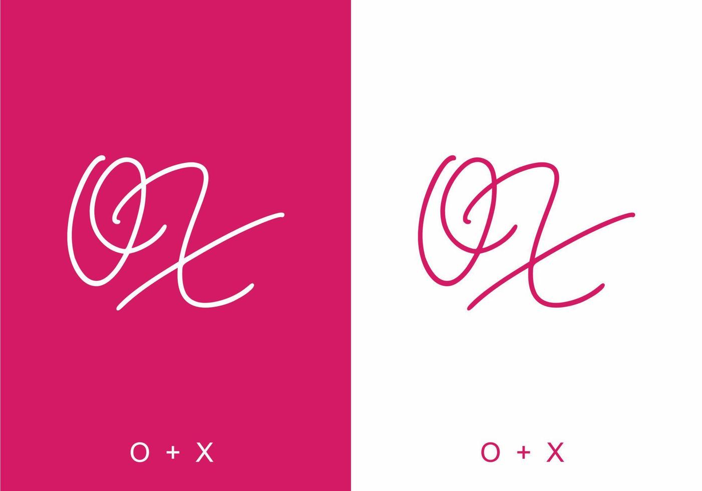 initial letter text of OX vector