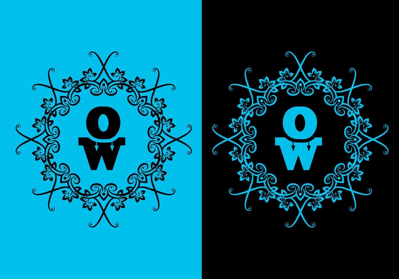 initial letter text of OW vector