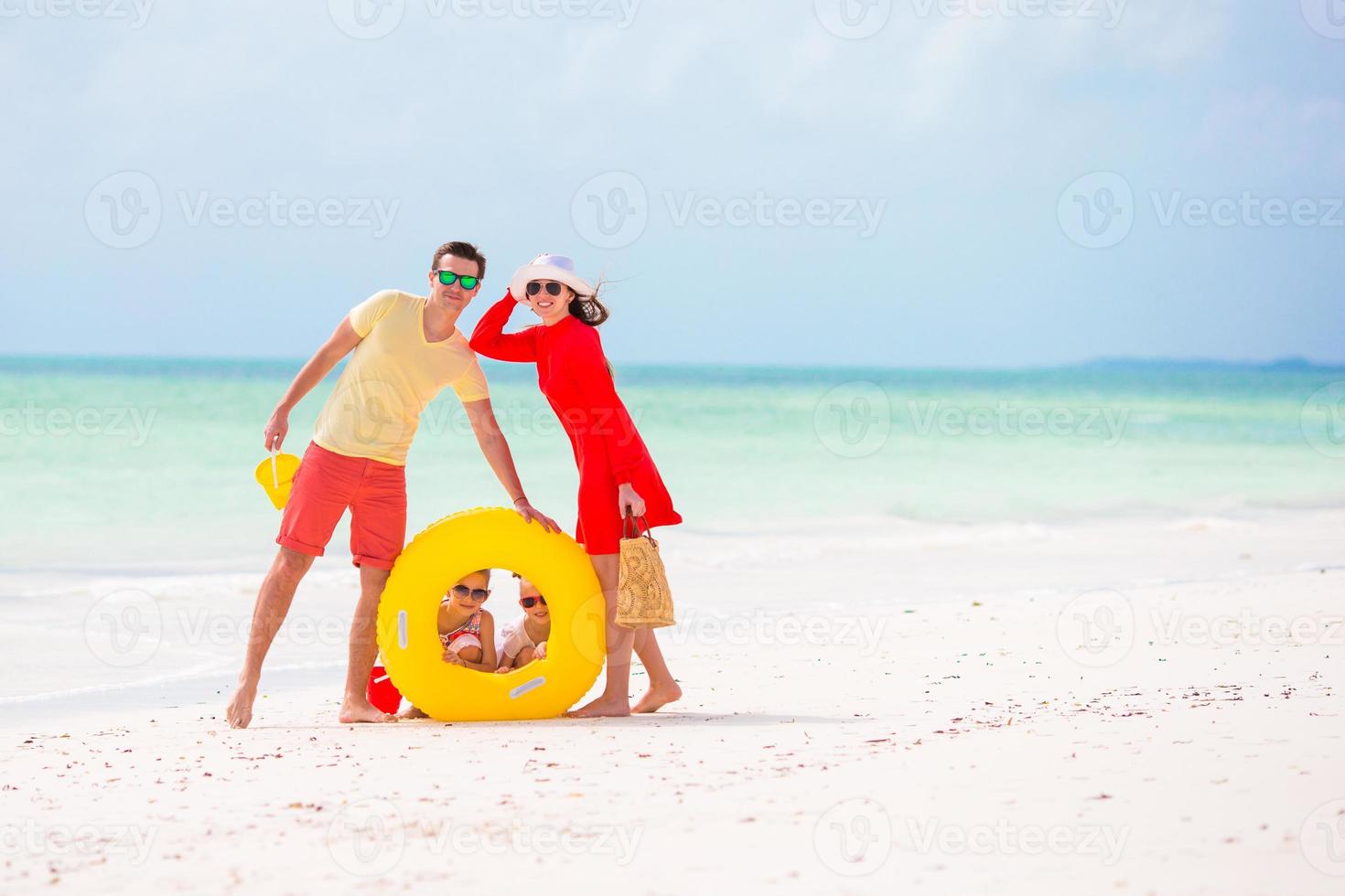 Young family on vacation photo
