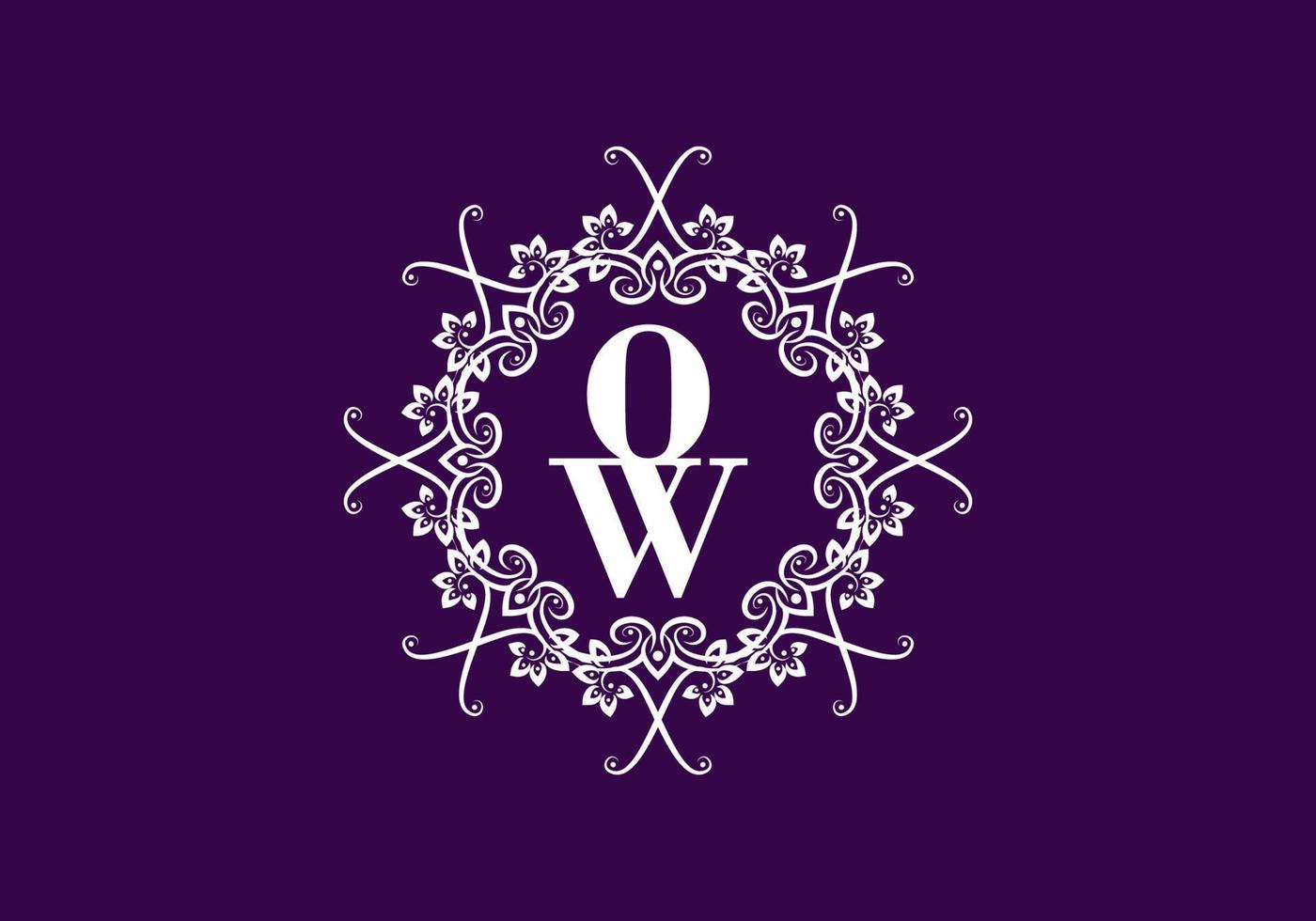 texto de la letra inicial de ow vector