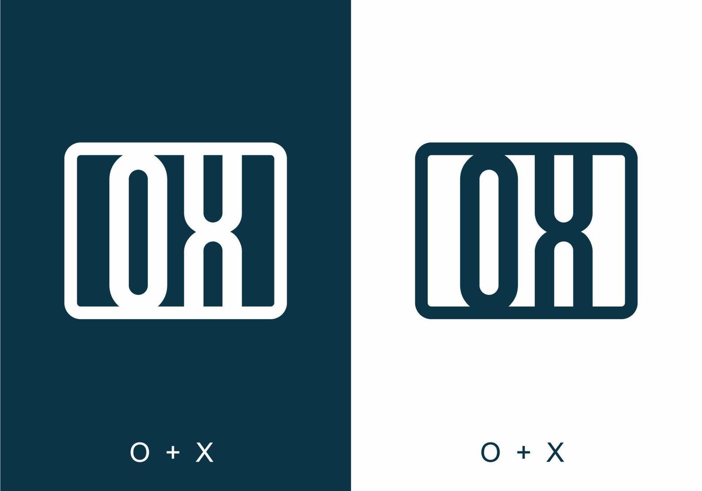 initial letter text of OX vector