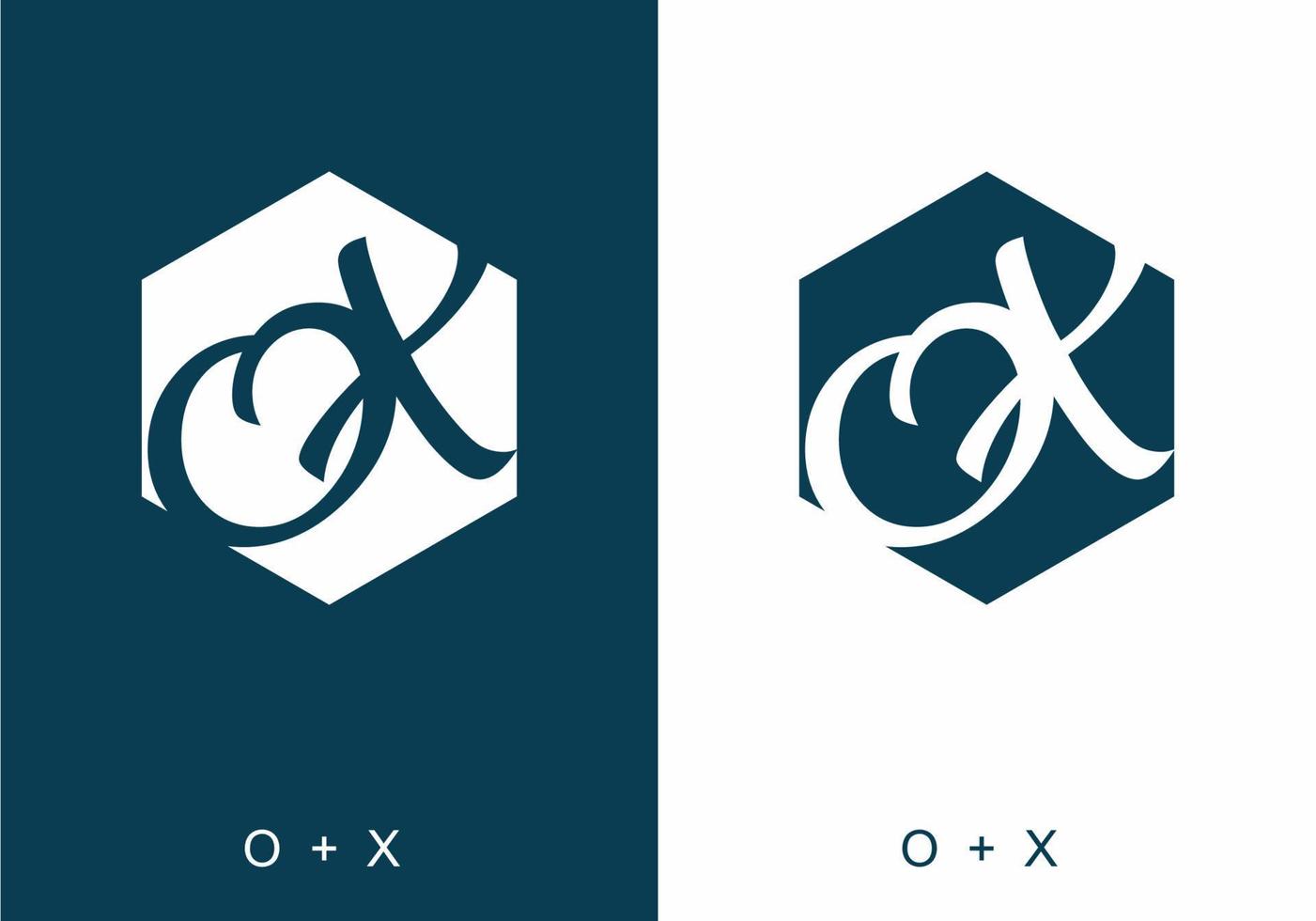 initial letter text of OX vector