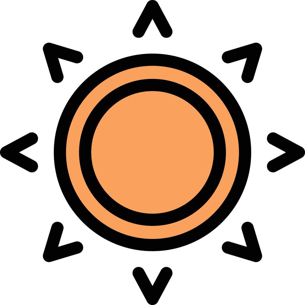 ilustración de vector de sol en un fondo. símbolos de calidad premium. iconos vectoriales para concepto y diseño gráfico.