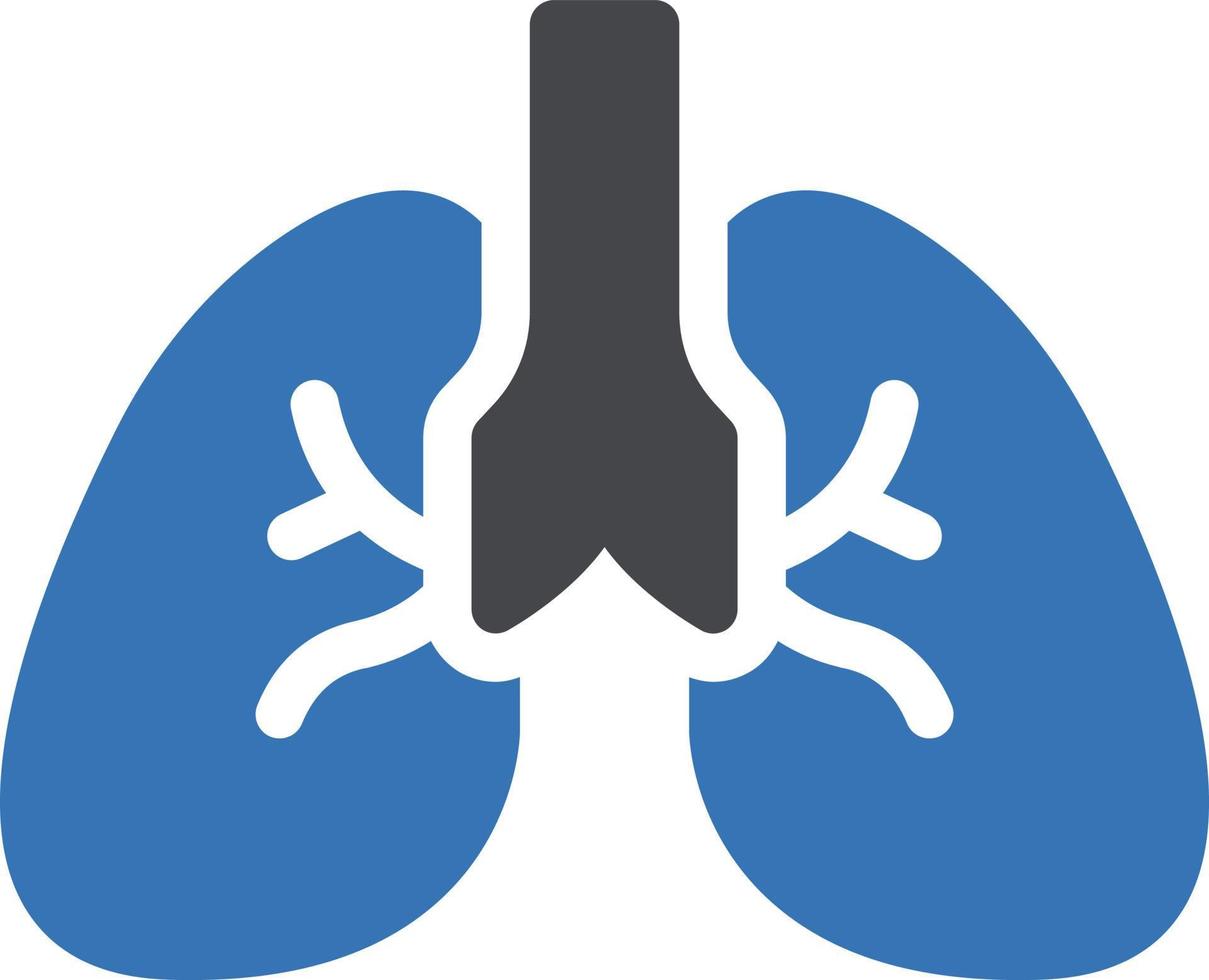 ilustración vectorial de pulmones en un fondo. símbolos de calidad premium. iconos vectoriales para concepto y diseño gráfico. vector