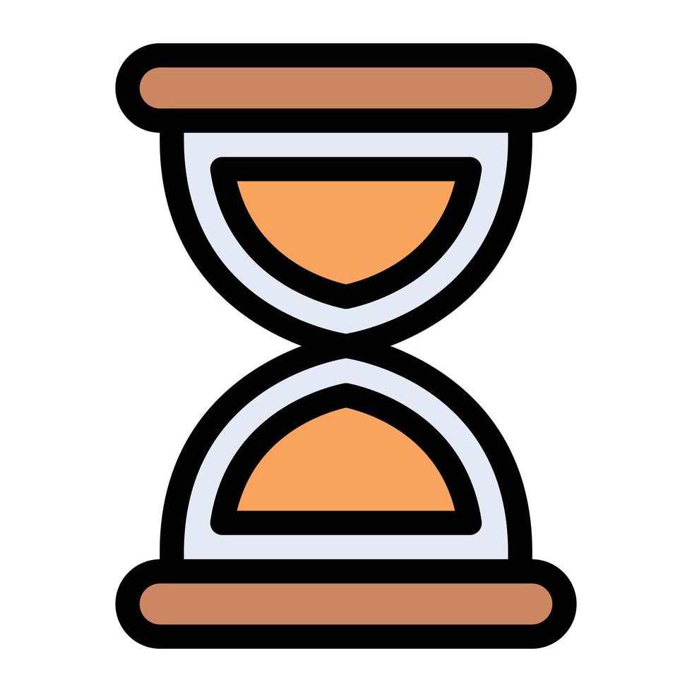 ilustración vectorial de reloj de arena en un fondo. símbolos de calidad premium. iconos vectoriales para concepto y diseño gráfico. vector