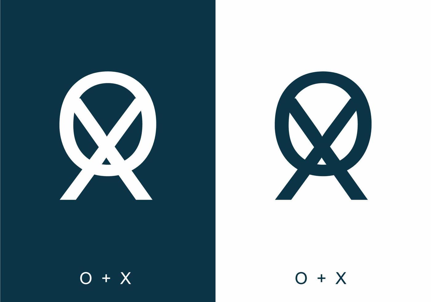 initial letter text of OX vector