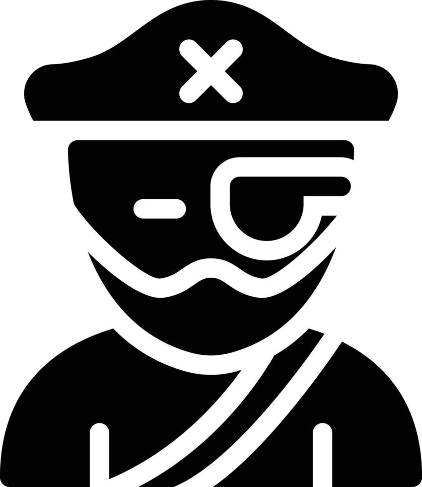 ilustración de vector de hombre pirata en un fondo. símbolos de calidad premium. iconos vectoriales para concepto y diseño gráfico.