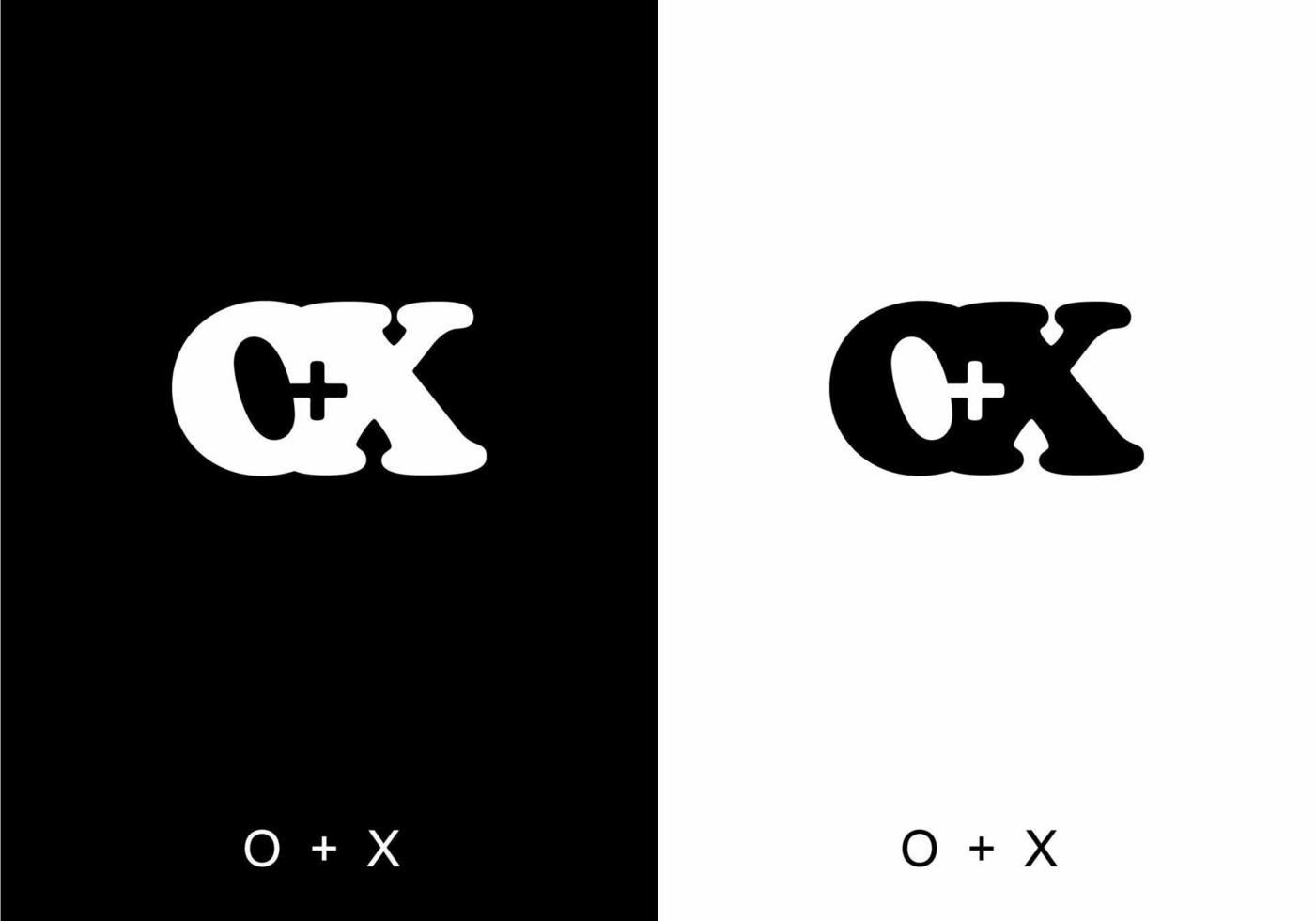 initial letter text of OX vector