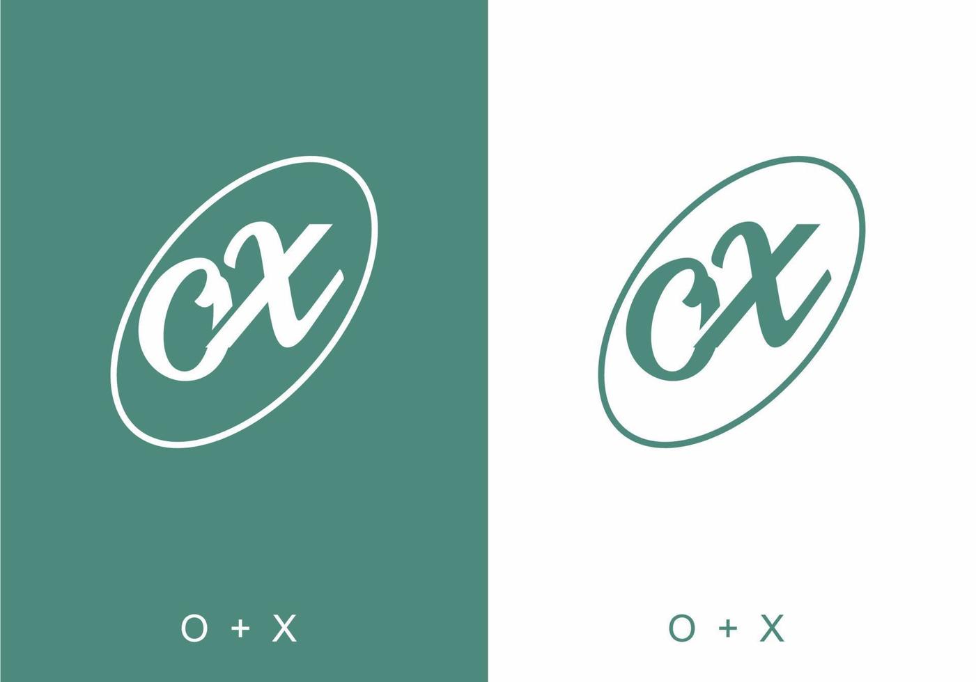 initial letter text of OX vector