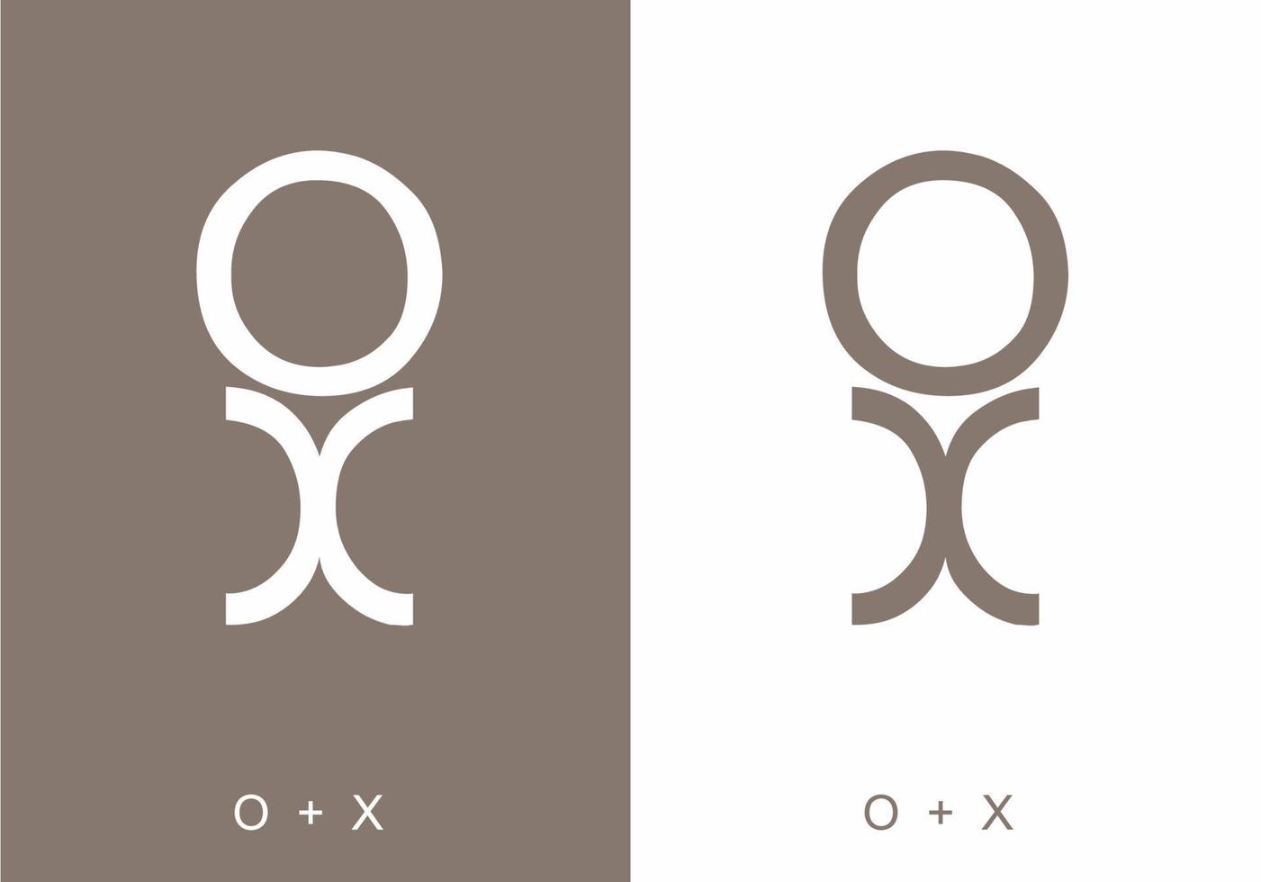 initial letter text of OX vector