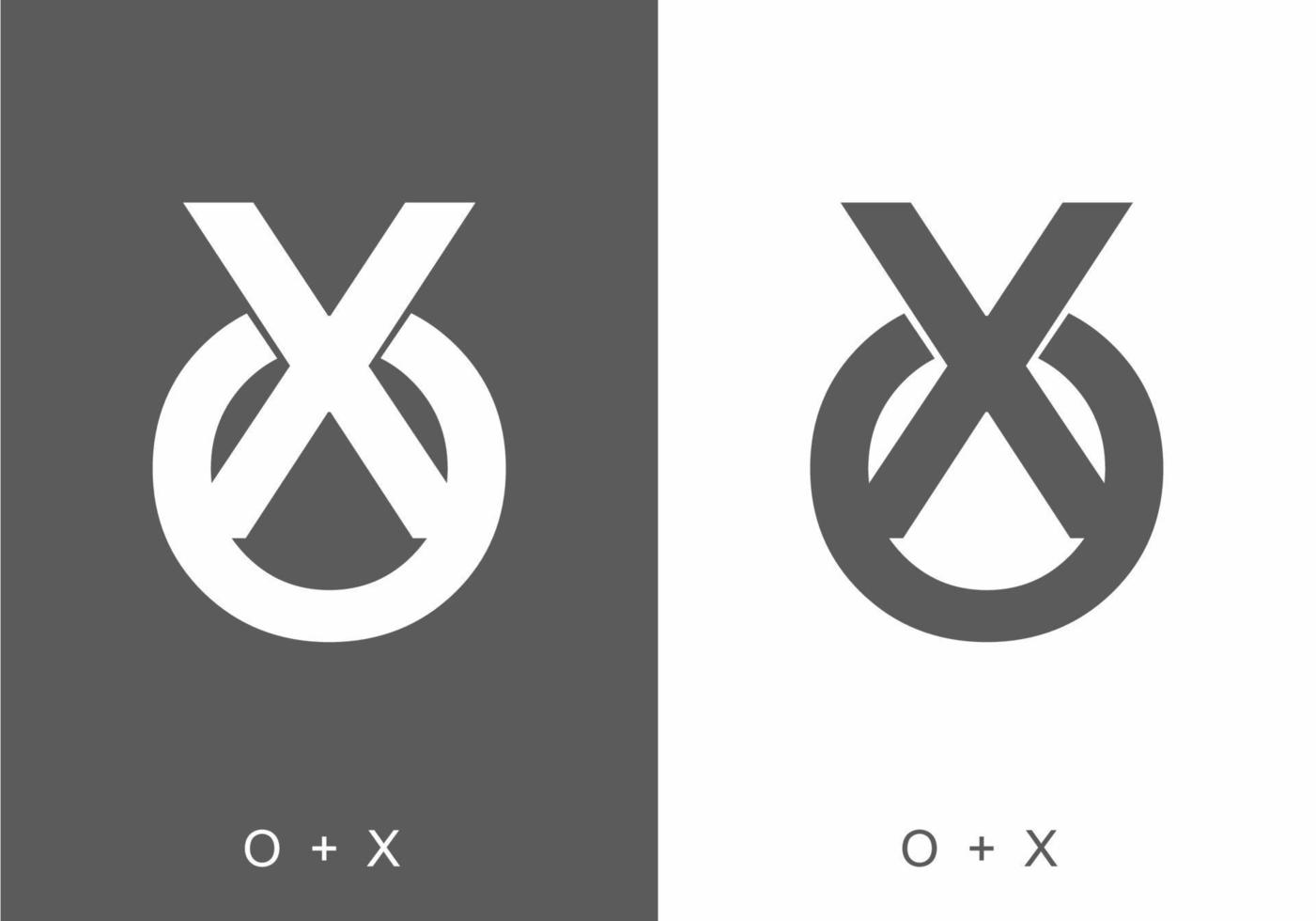 initial letter text of OX vector