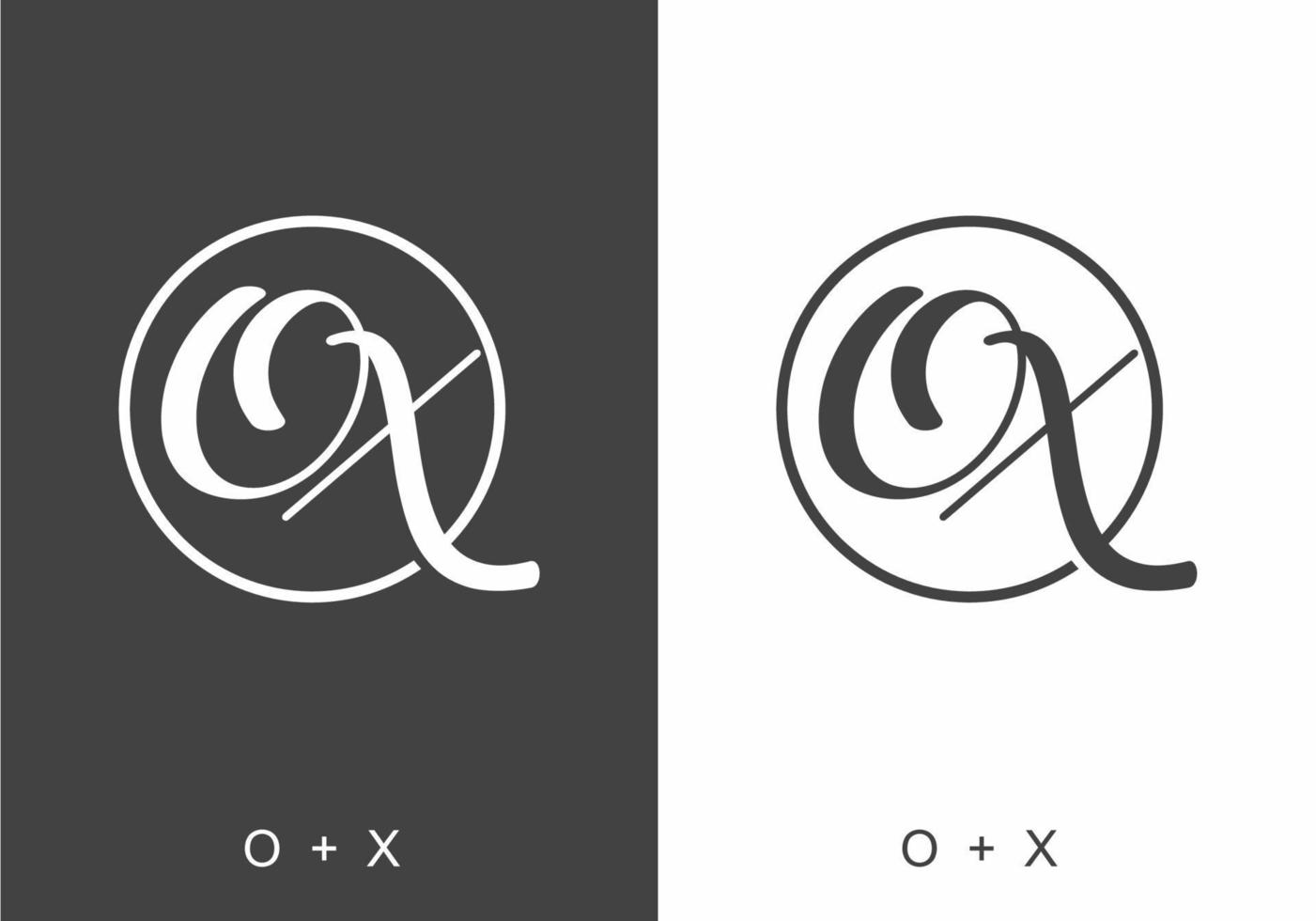 initial letter text of OX vector