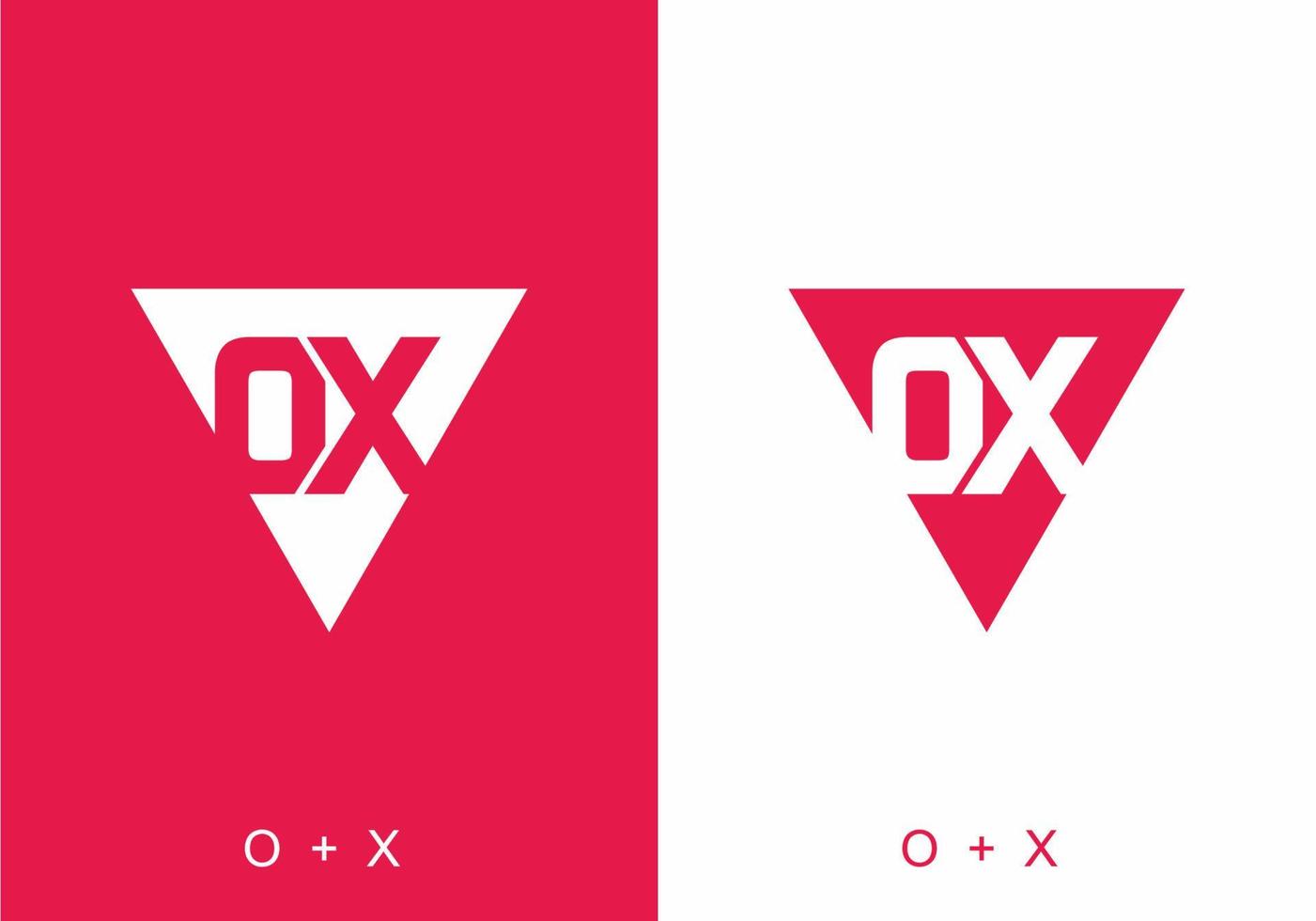 initial letter text of OX vector