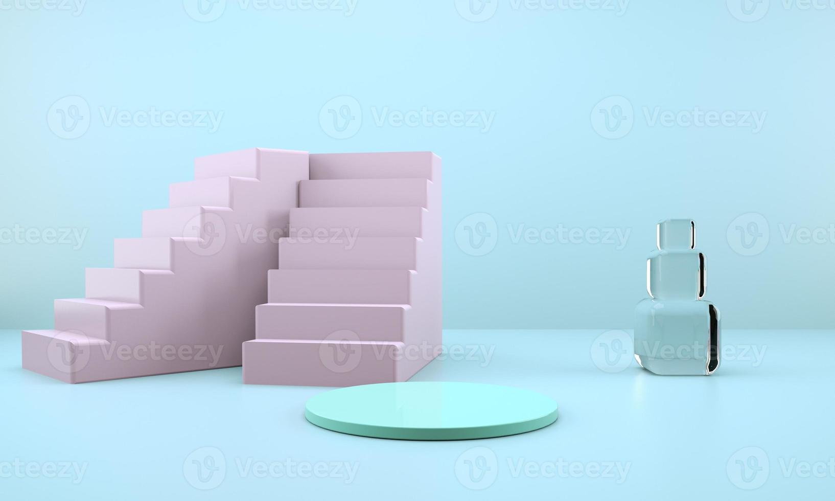 3d abstract background, mock up scene geometry shape podium for product display, 3d illustration. photo