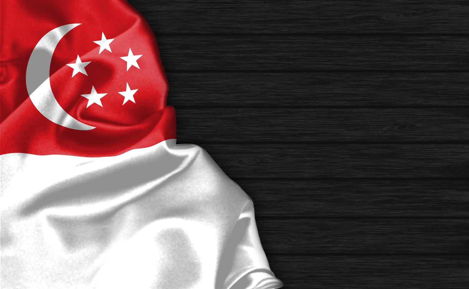 3D Rendering Closeup of Singapore flag photo