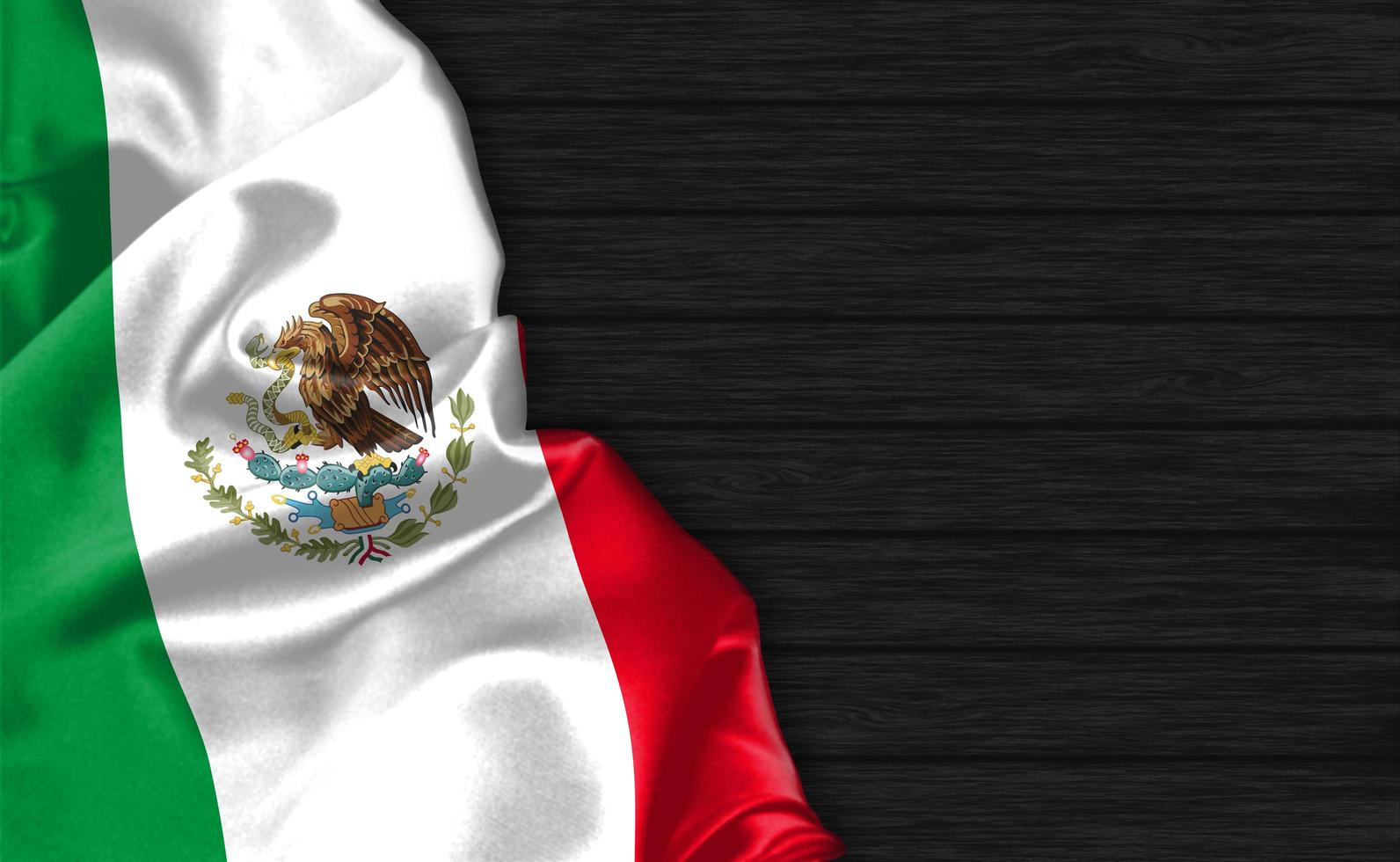 3D Rendering Closeup of Mexico flag photo