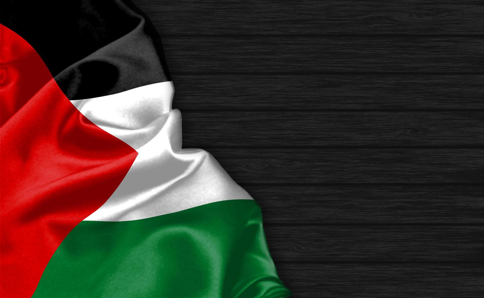 3D Rendering Closeup of Palestine flag photo