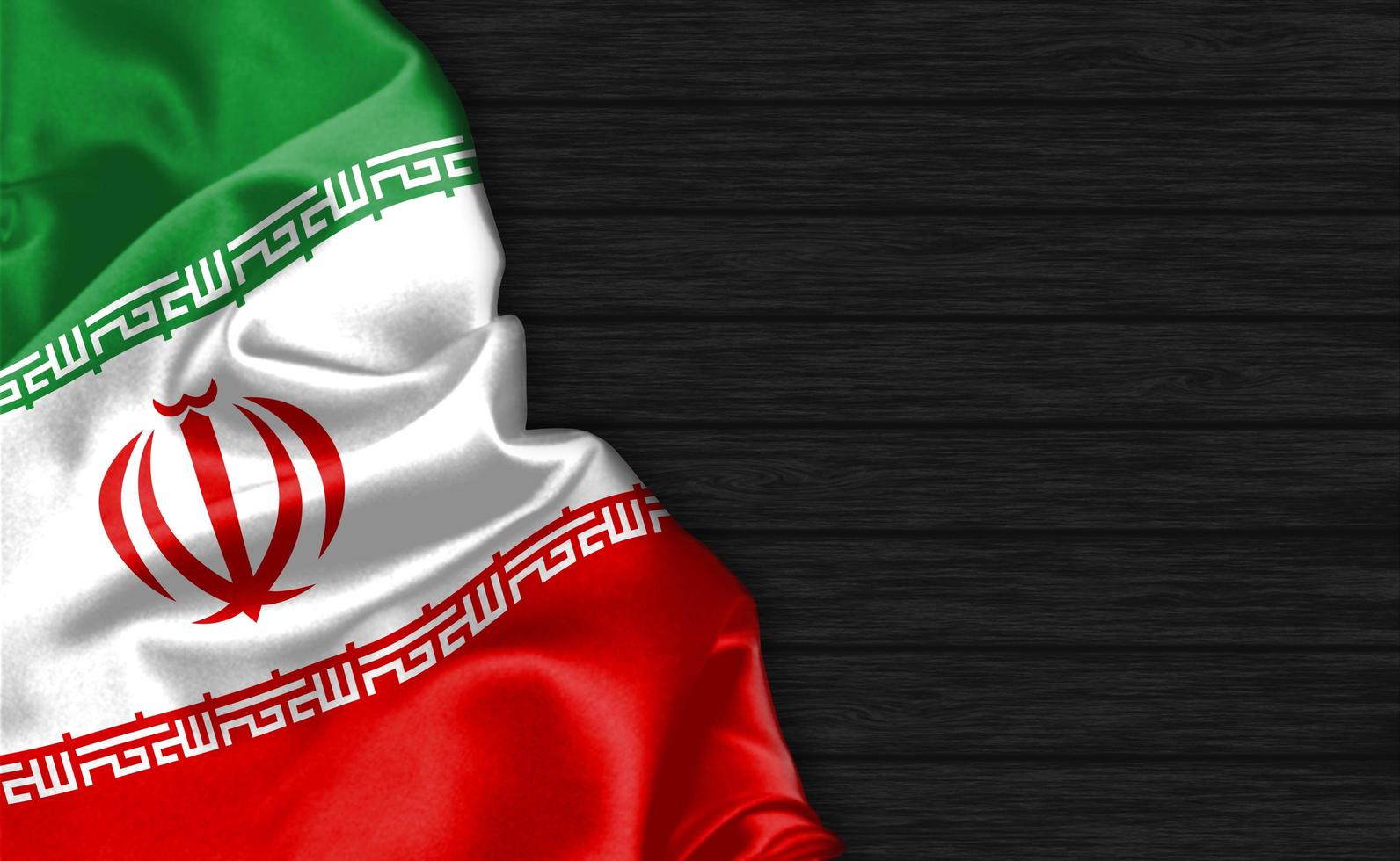 3D Rendering Closeup of Iran flag photo
