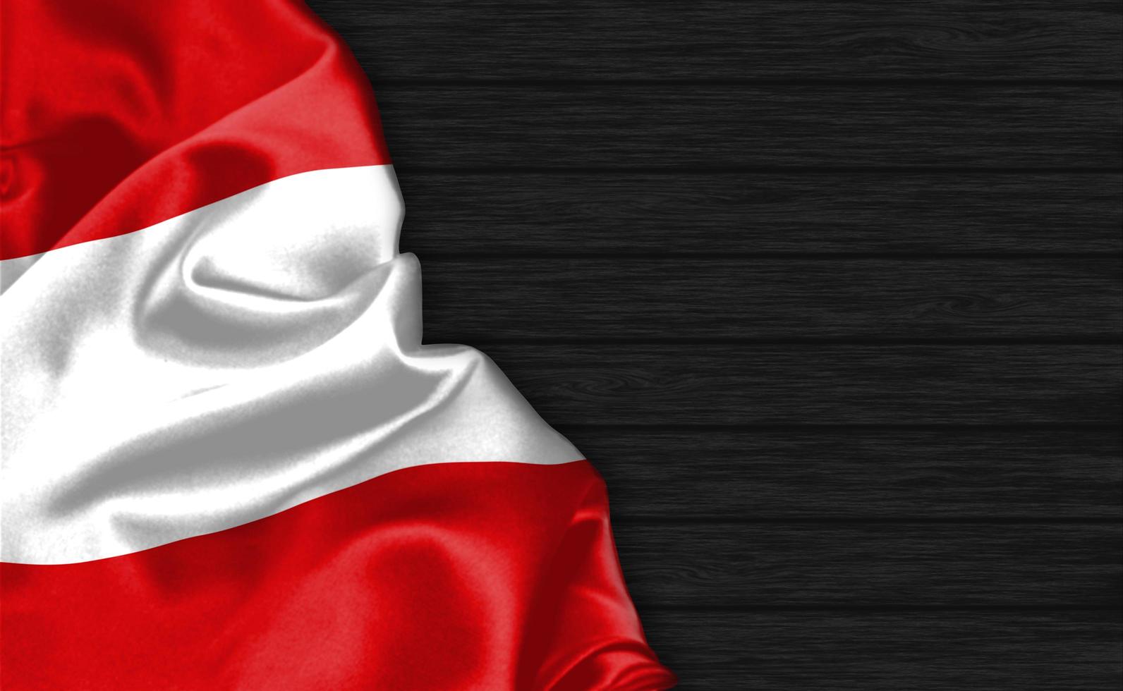 3D Rendering Closeup of Austria flag photo