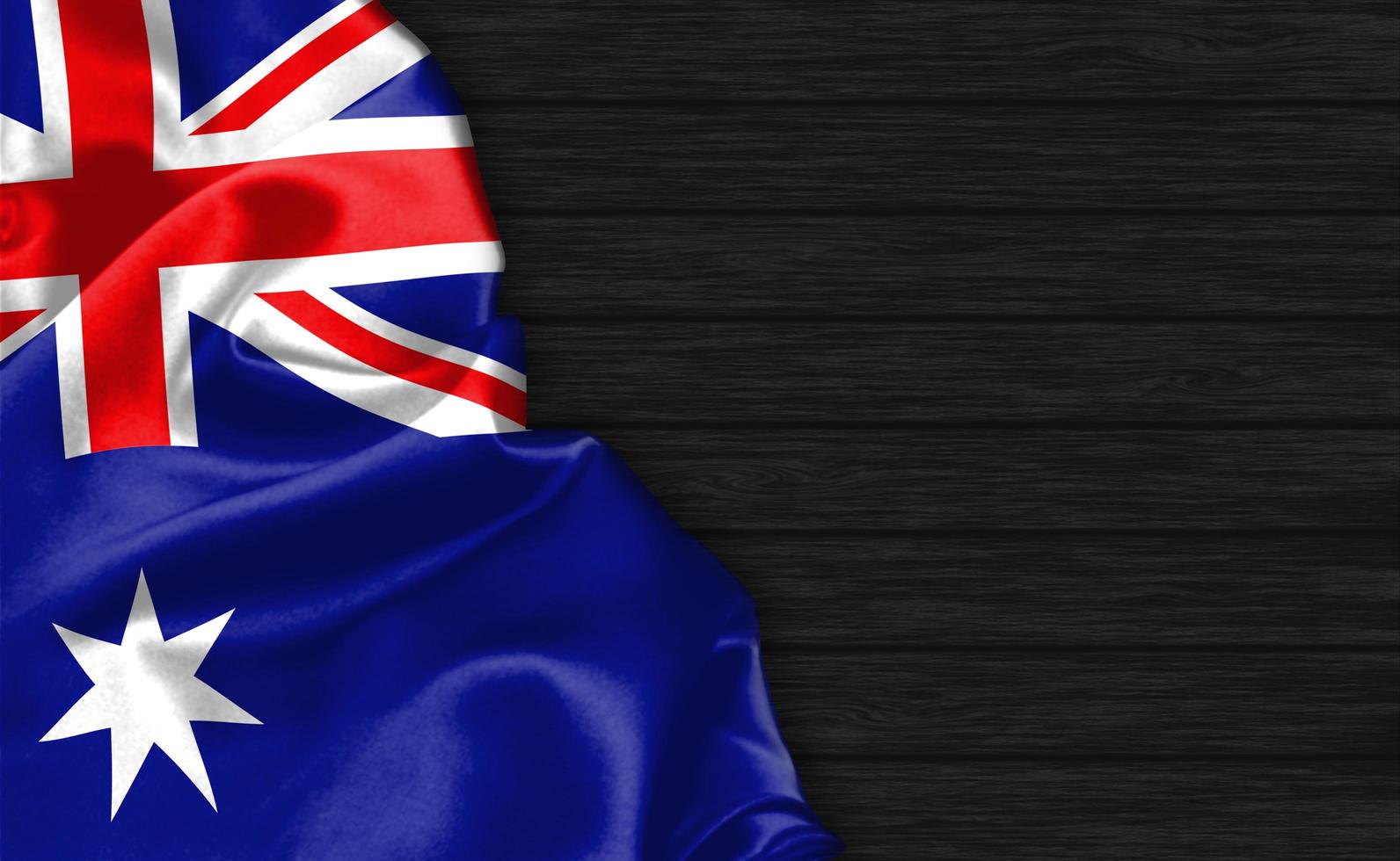 Primer plano de representación 3D de la bandera de Australia foto