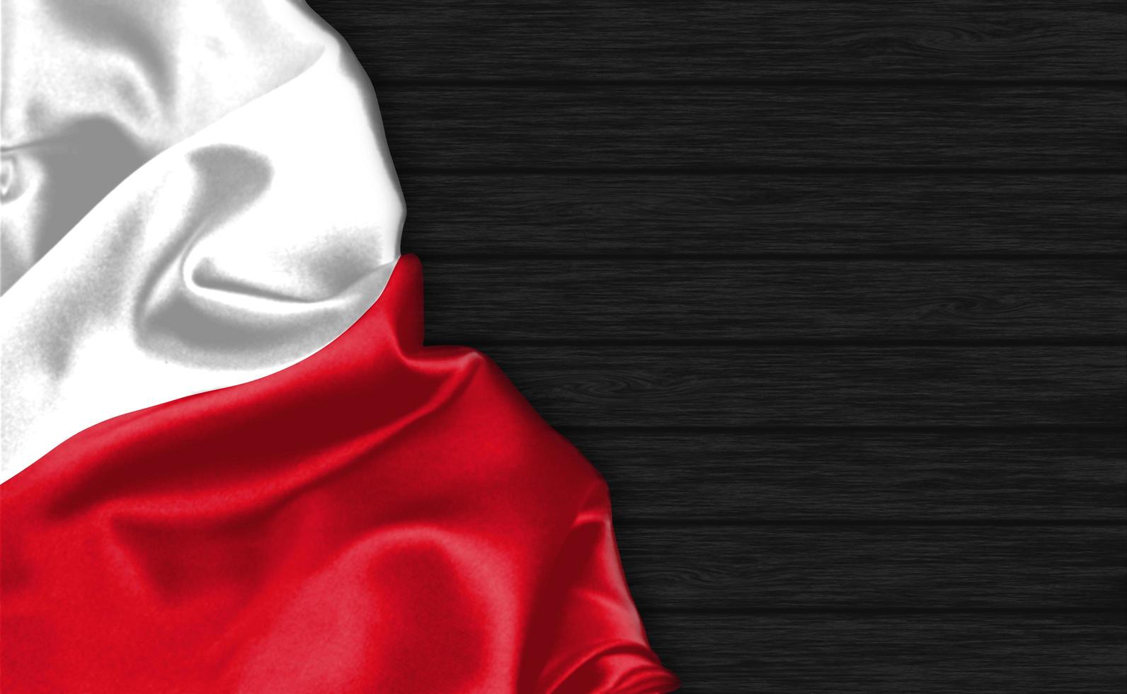 3D Rendering Closeup of Poland flag photo
