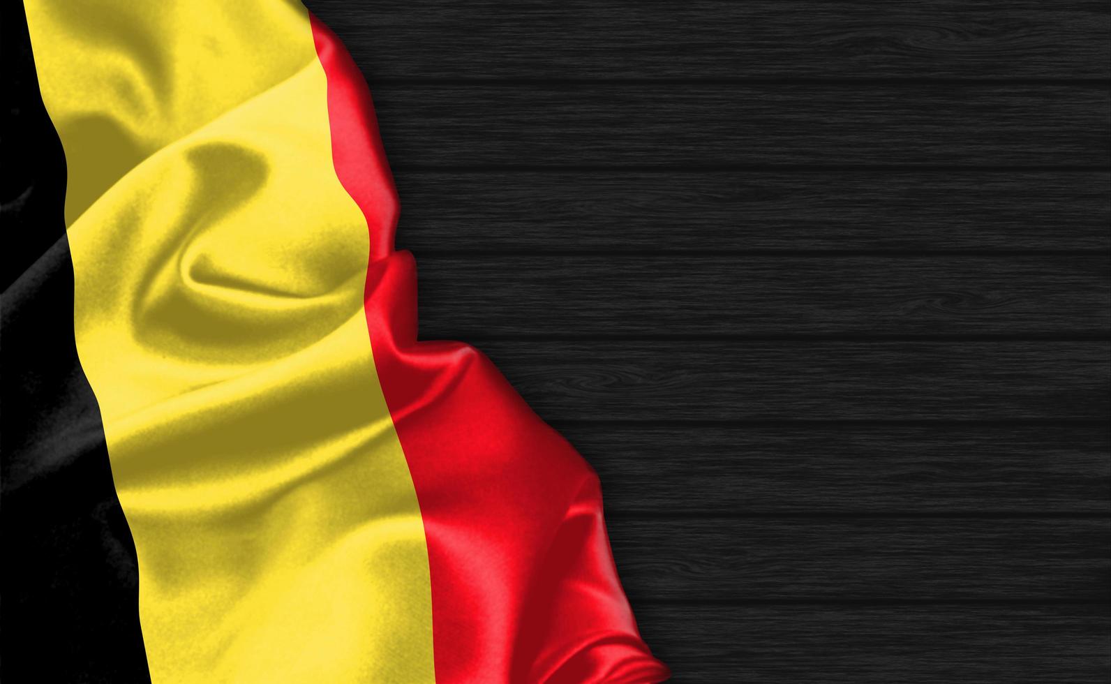 3D Rendering Closeup of Belgium flag photo