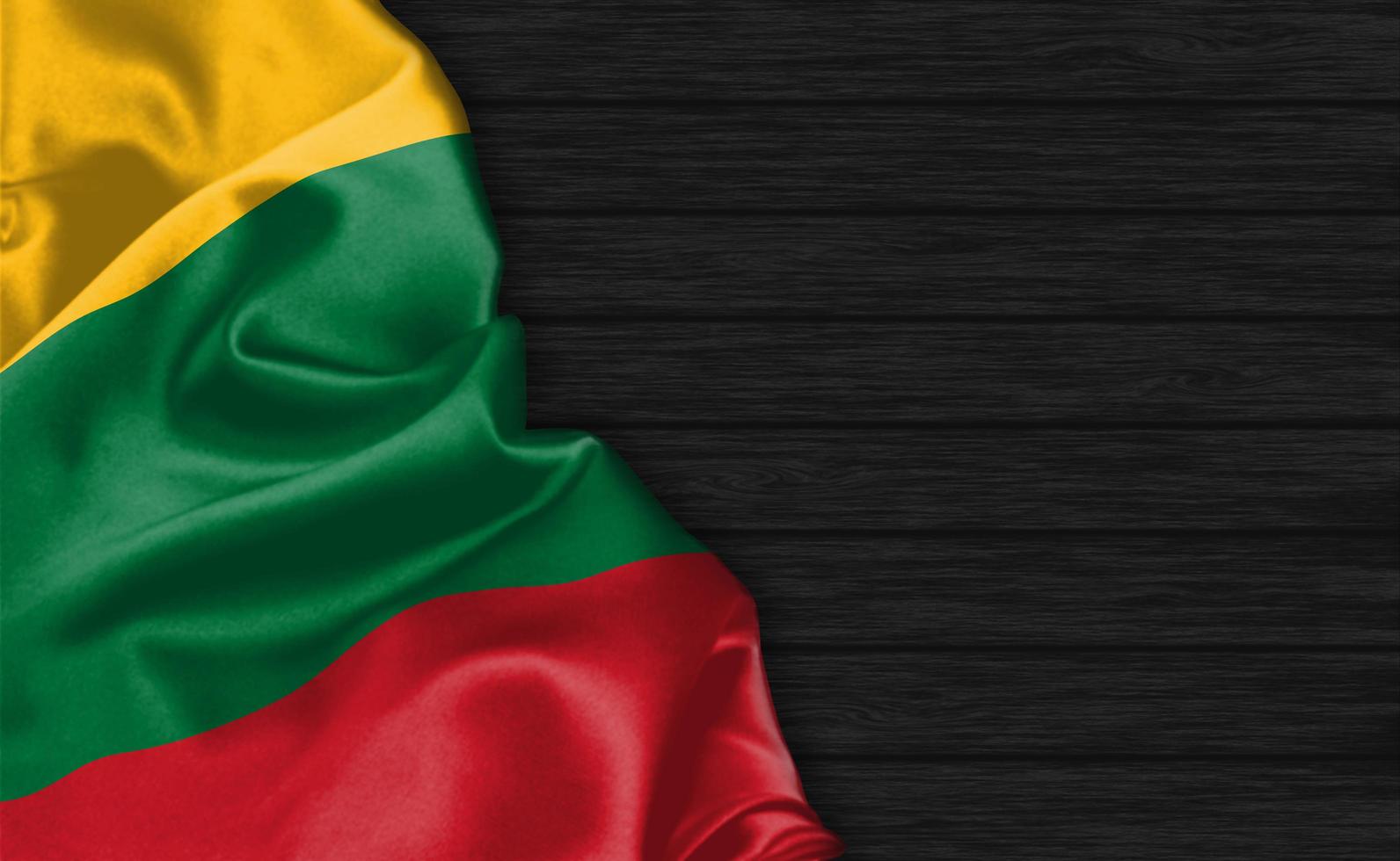 3D Rendering Closeup of Lithuania flag photo
