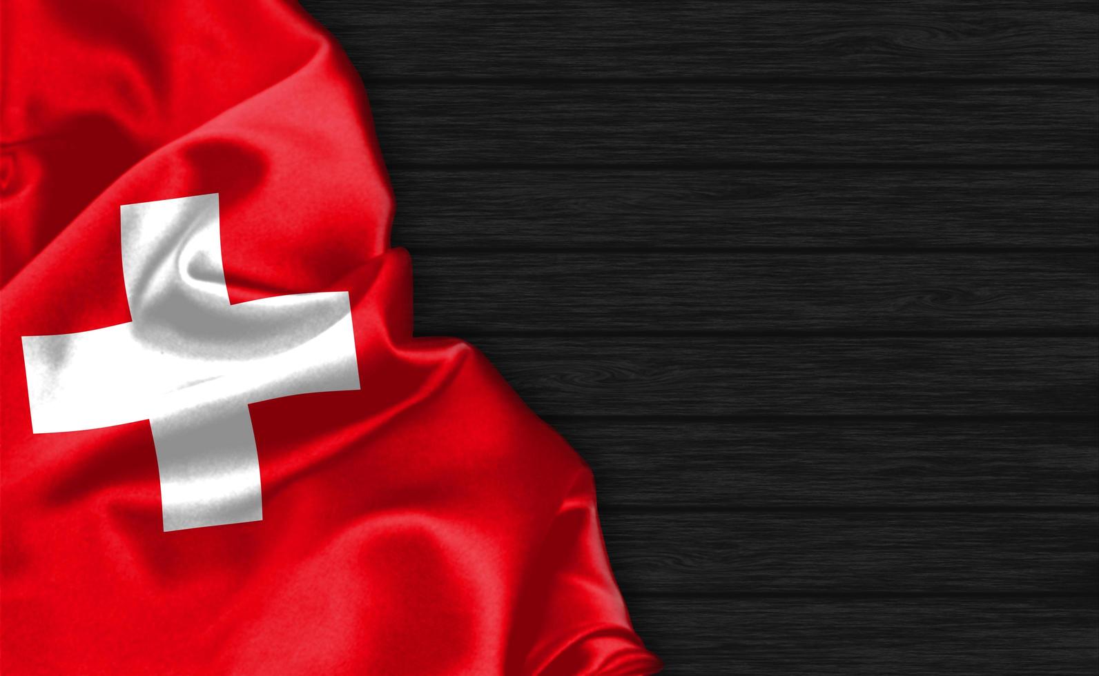 3D Rendering Closeup of Switzerland flag photo