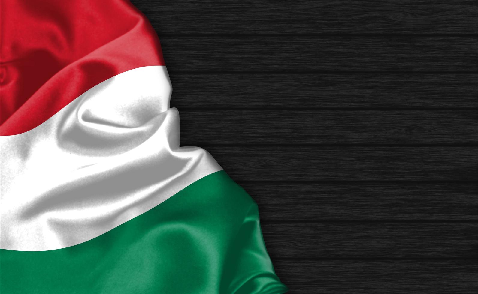 3D Rendering Closeup of Hungary flag photo
