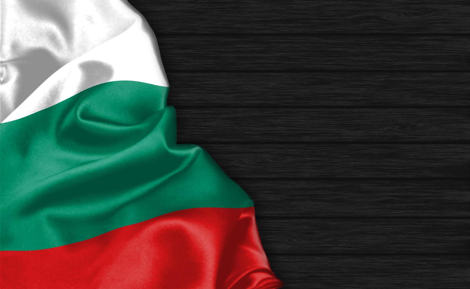 Primer plano de renderizado 3d de la bandera de bulgaria foto