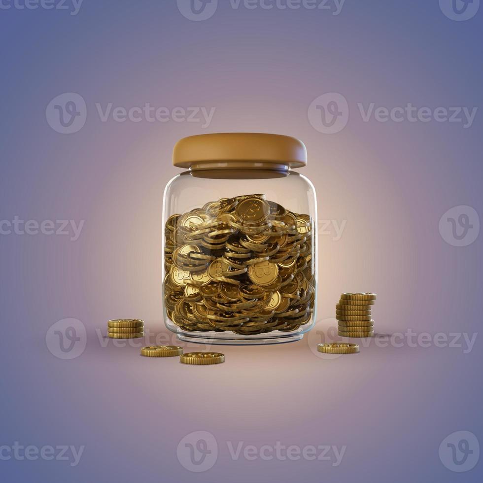 crypto coins in the dozen and out of the dozen 3D, Render, illustration photo