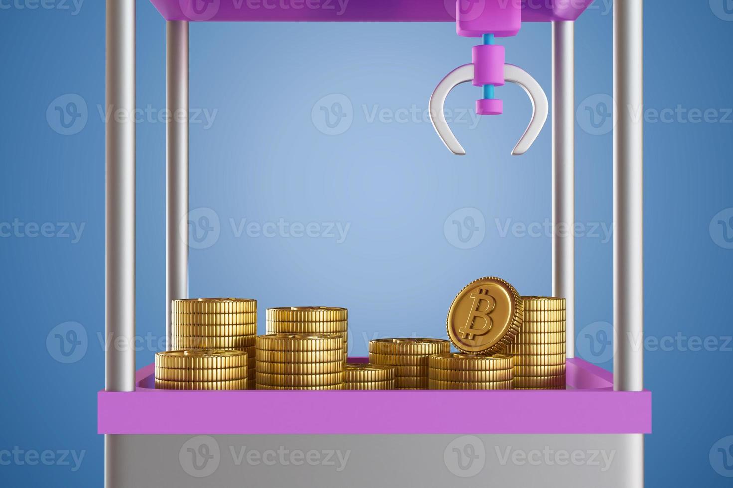 3D Render illustration catch coin machine , coin cabinet, 3D, Render, illustration photo