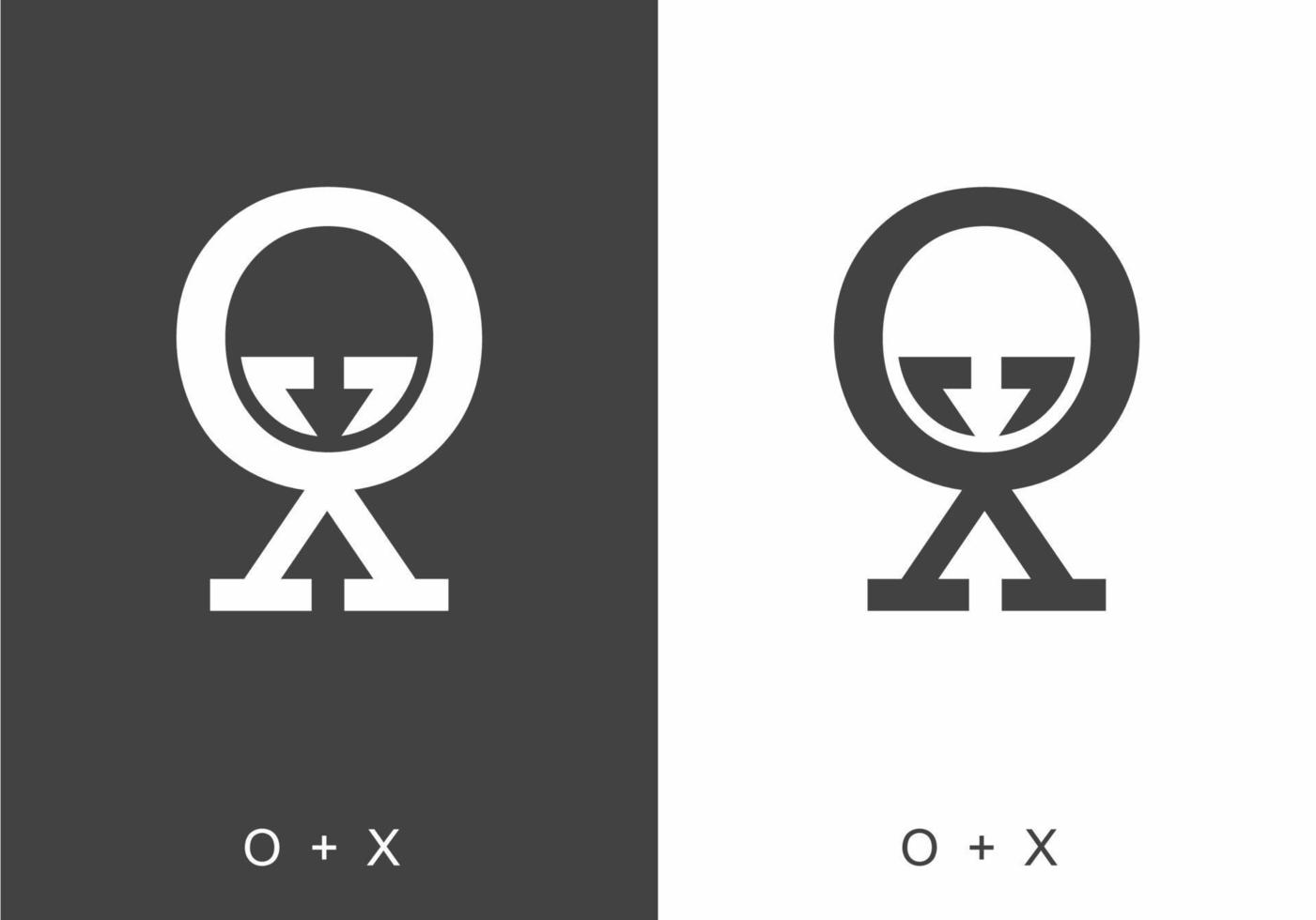 initial letter text of OX vector