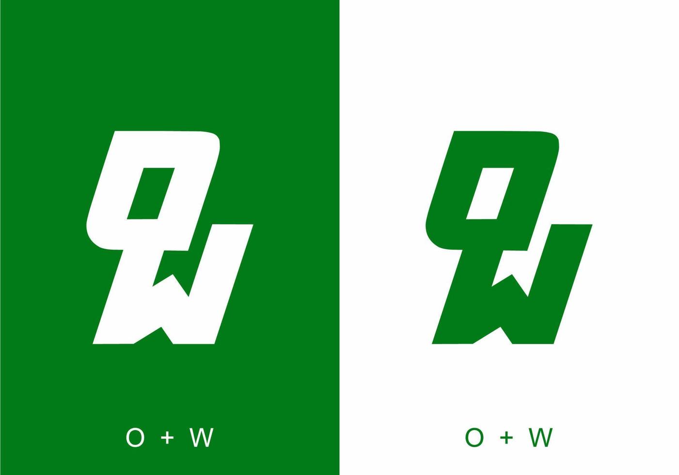 initial letter text of OW vector