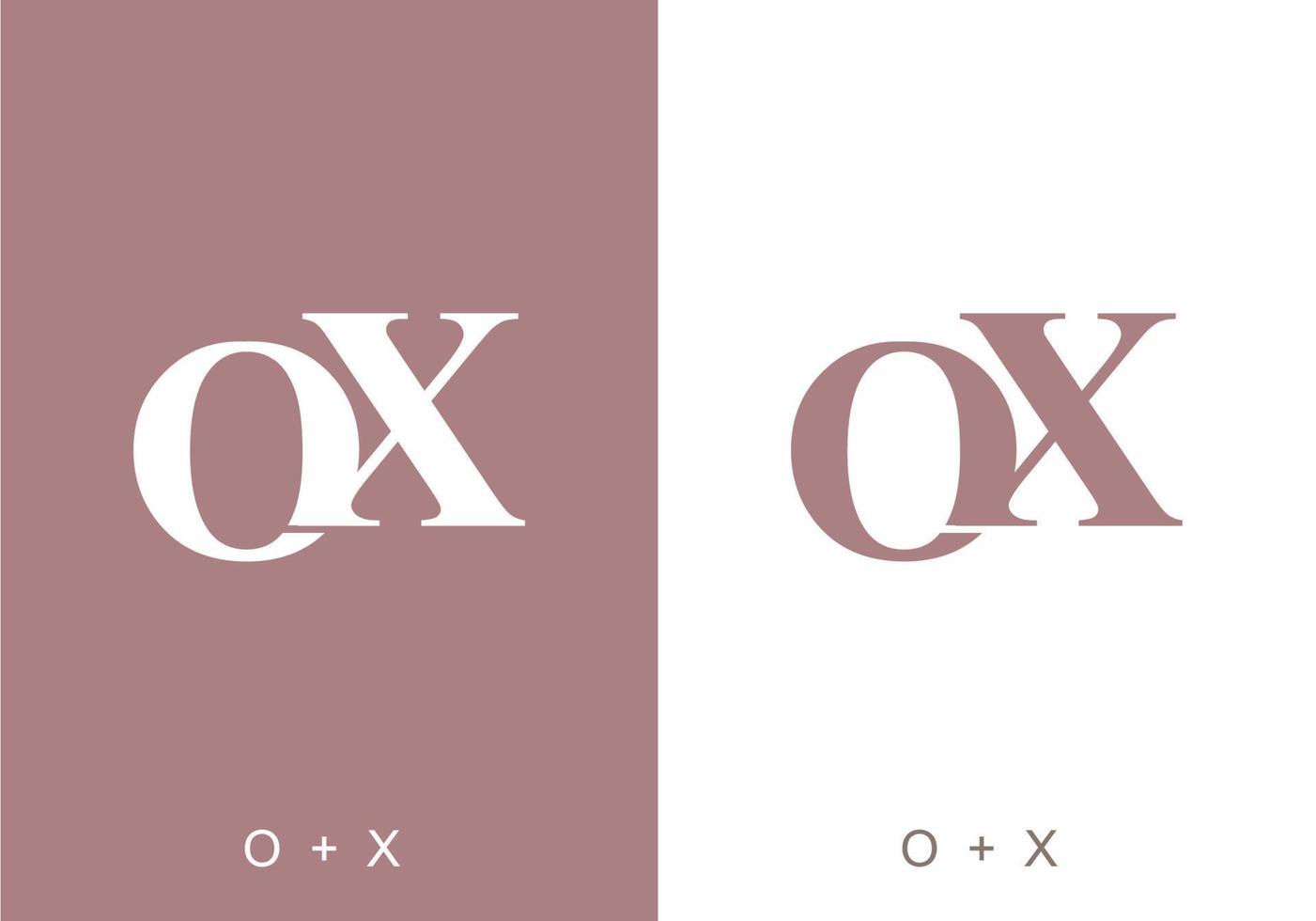 initial letter text of OX vector